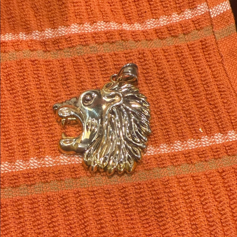Gold Lion Head Pendant